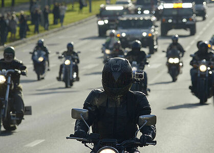 6 October 2013 Moscow Leninski prospekt bikers