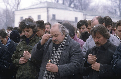 DMITRY VASILIEV and members of the NPF MEMORY in Kolomenskoye